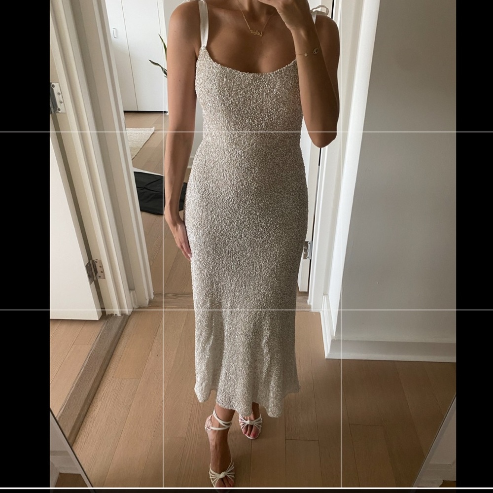 Markarian Veronica Sequin Corset Dress NWT